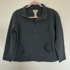 Blue Mountain‎ Grey Half Zip Pullover